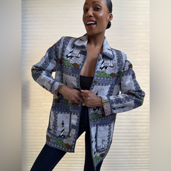 Blair Sailboat Vintage Tapestry Coat - Picture 6 of 14